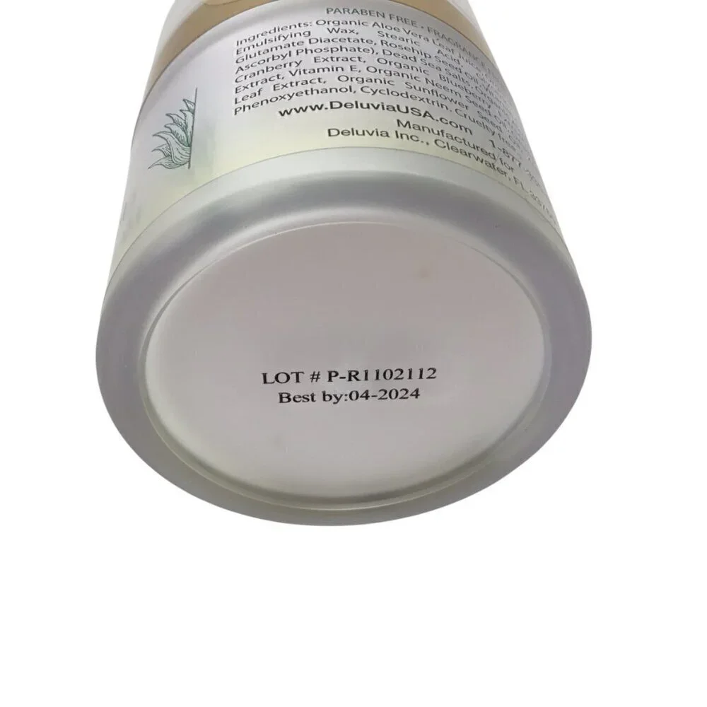 Deluvia Rejuvenating Facial Cream Dead Sea Minerals NIB 1.69 fl oz Aloe Vera
